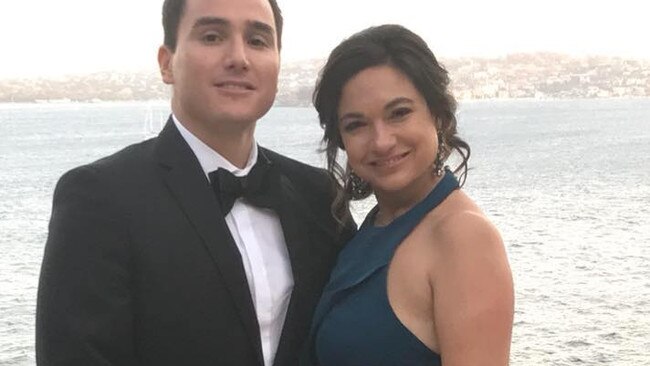 Liz Albornoz with her husband Victor Simon. Picture: Supplied