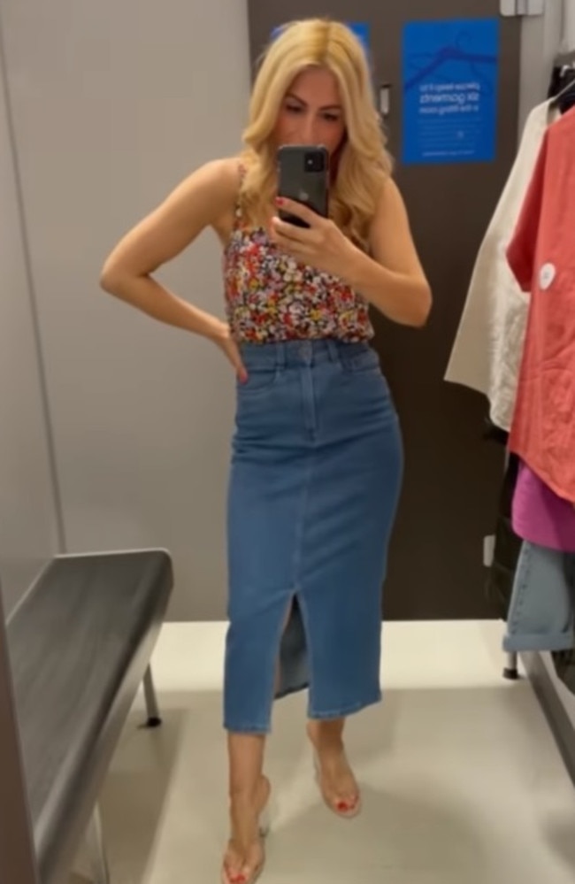 Blue 2025 skirt kmart