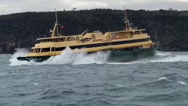 Ferry services in Manly were hit hard, with one service temporarily cancelled on Saturday. Picture: 9 News