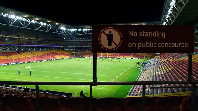 Clubs currently travel to Queensland on game day and fly straight home after the match. Picture: Darren England/Getty Images