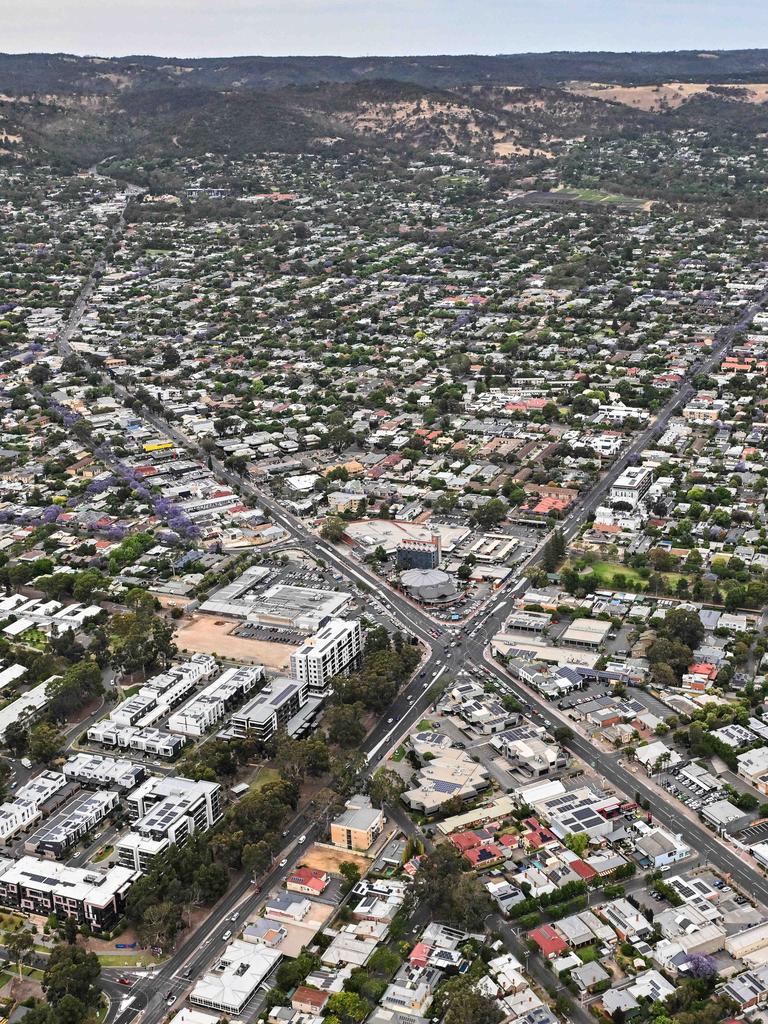 Adelaide’s southern suburbs from the air. Picture: Brenton Edwards