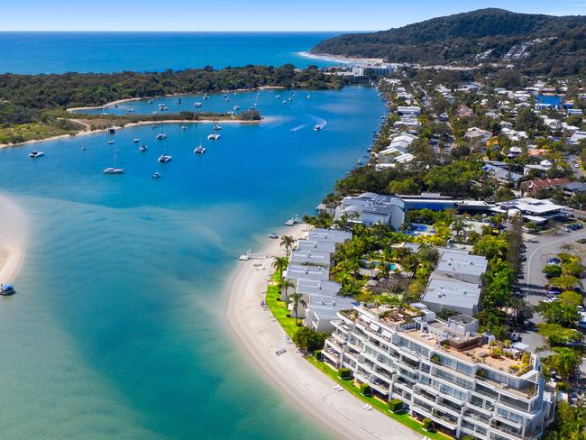 Noosa’s popular Hastings St was hit hard.