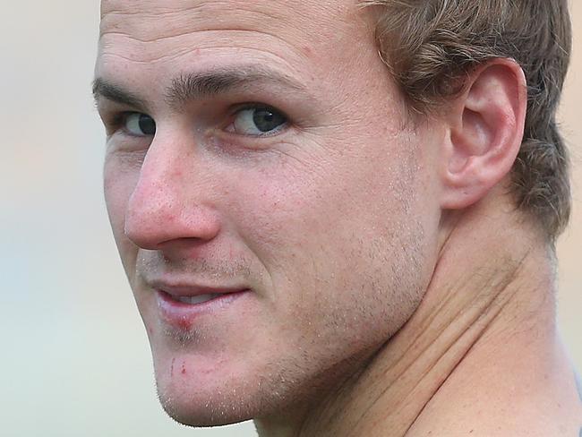 BRISBANE, AUSTRALIA - MAY 19: Daly Cherry-Evans arrives at the Queensland Maroons State of Origin training session at Queensland Sport and Athletics Centre on May 19, 2015 in Brisbane, Australia. (Photo by Chris Hyde/Getty Images)