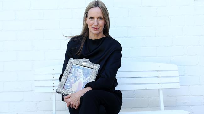 Nicole Bonython-Hines with a photograph of her late mother