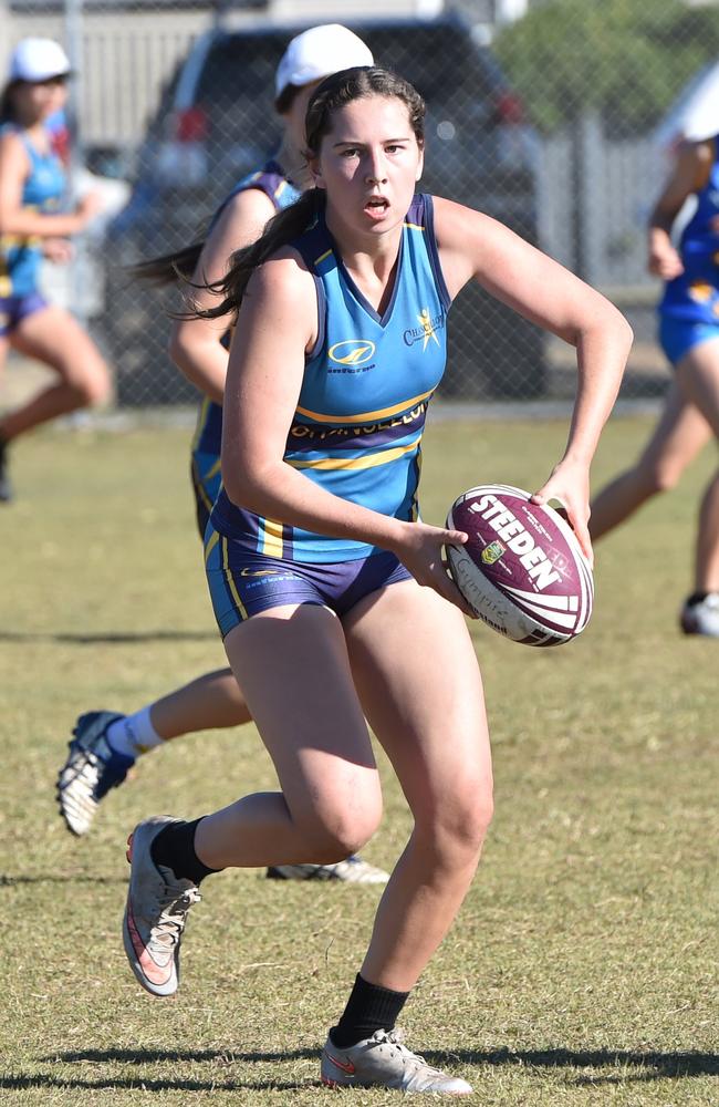 Makayla Henry in action at the Queensland Touch Football 2016 Junior State Cup has played a range of sports growing up.