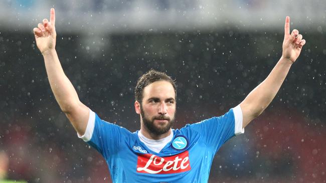 Napoli's Argentinian-French forward Gonzalo Higuain.