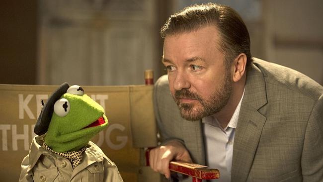 Ricky Gervais plays it once more with felt in Muppets movie | The Australian