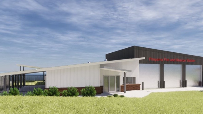 Designs for the new Pimpama fire station on the northern Gold Coast.