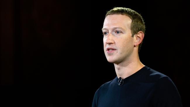 Facebook founder Mark Zuckerberg. Picture: AFP