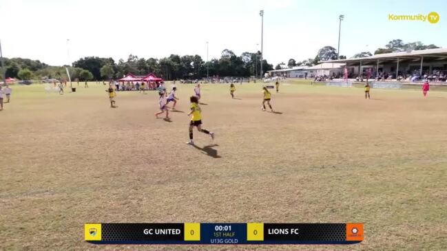Replay: Gold Coast United v Lions FC (U13 Girls Gold Cup) - Football Queensland Junior Cup Day 3