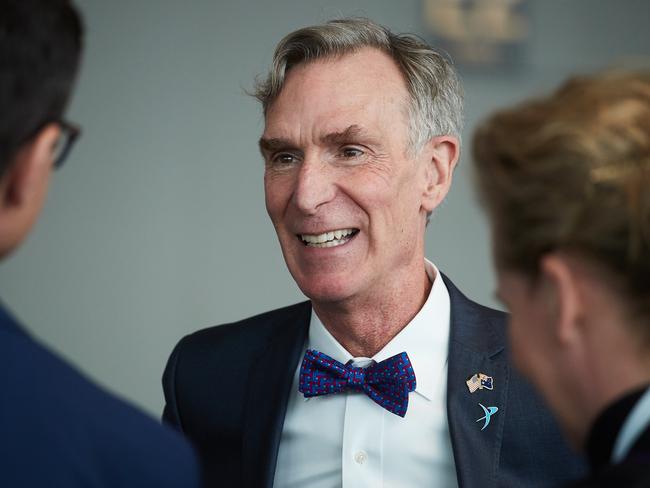 Bill Nye at the Space Conference in Adelaide. AAP Image/MATT LOXTON