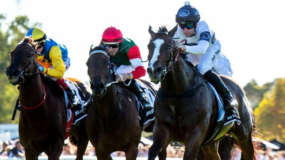 Overpass clears away to defend his The Quokka crown Picture: Western Racepix