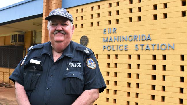 Sergeant Kim Chambers, the man at the helm of the Maningrida Police Station, has been working in the community for a decade. Picture: Natasha Emeck