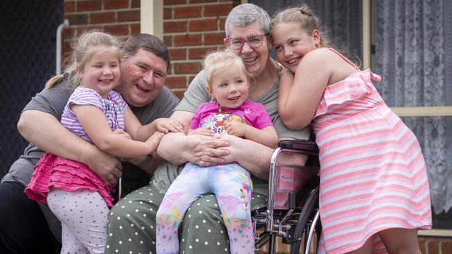 Pam and Ray Tobias are overjoyed to be with their grandchildren again. Picture: Wayne Taylor