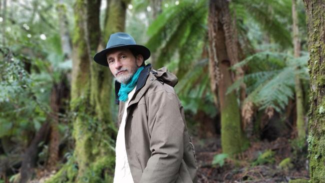 Traditional storyteller Tomas Oszvald of Roamingtrees.com in the rainforest at the open day on August 16, 2020. Picture: AMANDA DUCKER