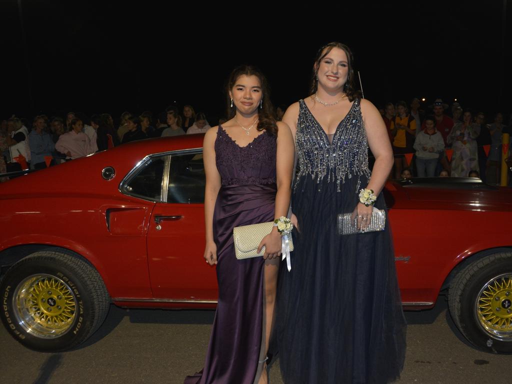 Francea Lobosta and Brielle Haylock at the Our Lady of the Southern Cross College Formal May 24th 2024