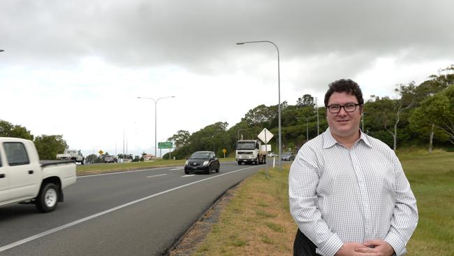 Former federal MP for Dawson George Christensen announces designing is underway for the Mackay Ring Road which will take traffic away from the intersection of the Bruce Highway and Mackay Bucasia Rd. Picture: Lee Constable