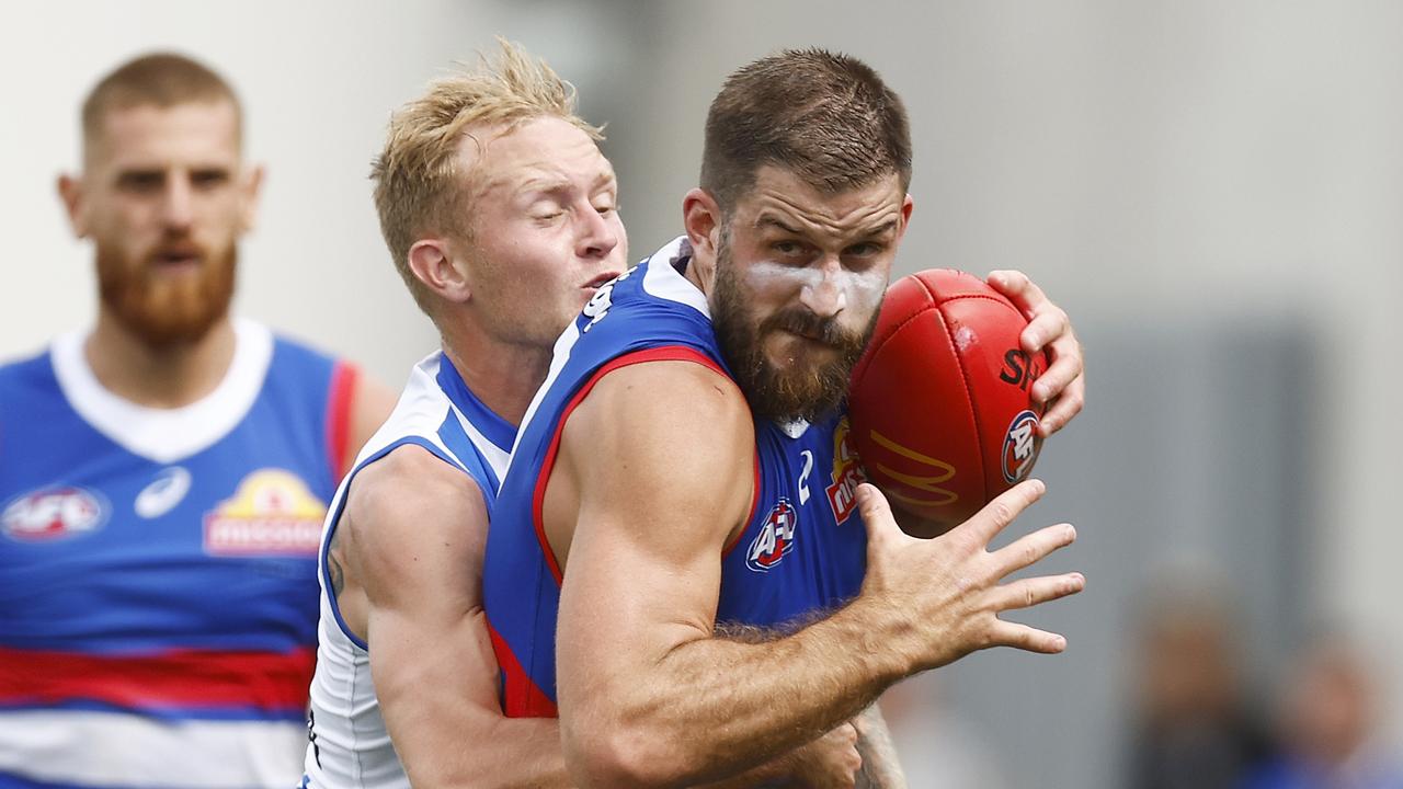 Where does Josh Bruce fit in at the Bulldogs? (Photo by Daniel Pockett/AFL Photos/via Getty Images )