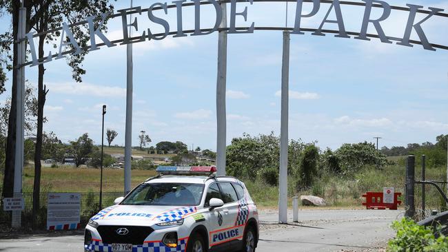 Police at Lakeside Park Queensland Raceway after a man’s death. Picture: Liam Kidston.