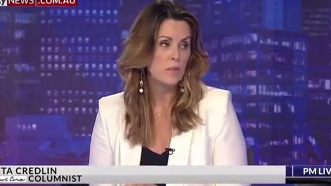 Peta Credlin begins her lecture. Picture: Sky News