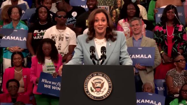 Harris taunts Trump for backing out of a debate with her