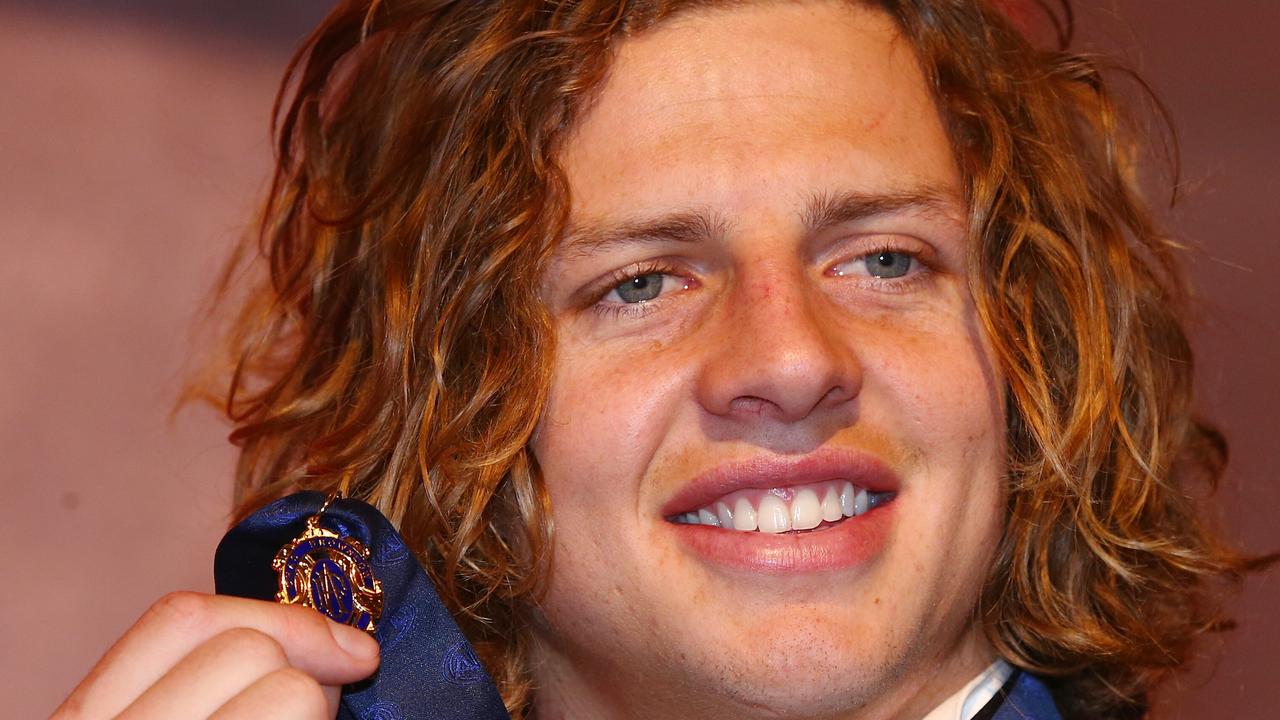 2015 Brownlow Medal at Crown Casino, Nat Fyfe wins the Brownlow. Melbourne. 28th September 2015. Picture: Colleen Petch.