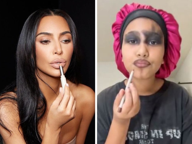 North West reviews mum Kim Kardashian’s Skkn makeup line