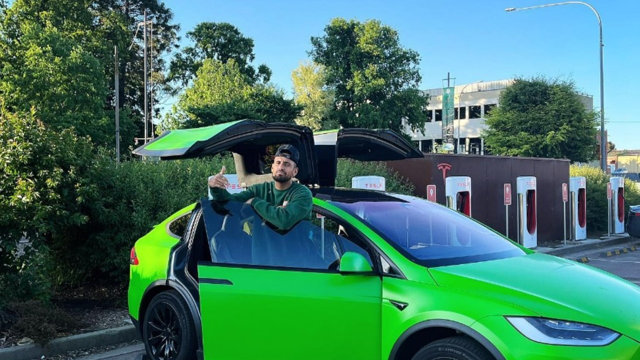 Nick Kyrgios' Tesla was allegedly stolen on Monday. Picture: Instagram