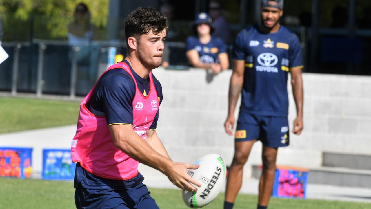 Jake Bourke during the North Queensland Cowboys pre-season training at Hutchinson Builders Centre in Townsville. Picture: Matthew Elkerton