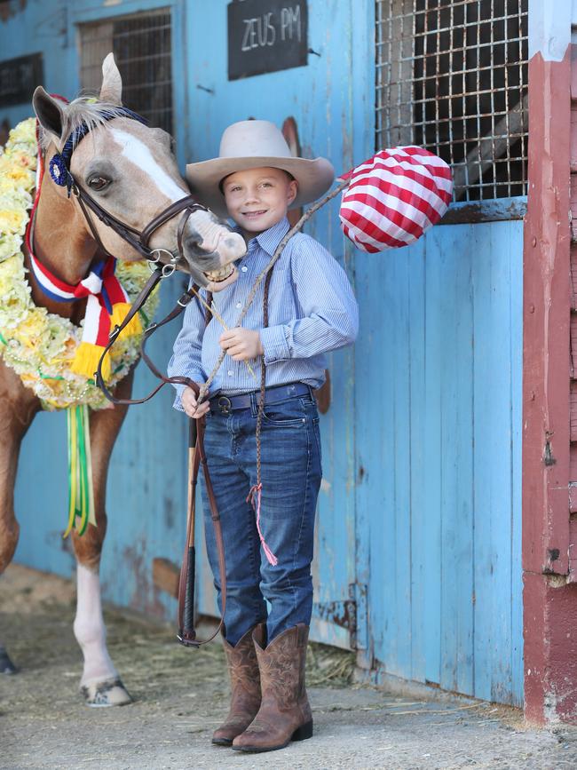 Chase Jackson with Hamish. Pic Annette Dew