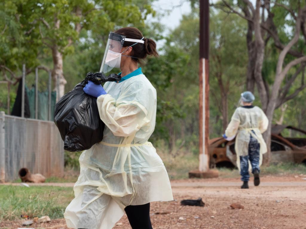 The ADF during the Katherine-Binjari Covid-19 response. Picture: Greg Stonham/Australian Defence Force