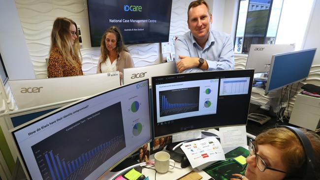 IDcare managing director David Lacey at a call centre that assists victims of cyberfraud and identity theft. Picture: Lyndon Mechielsen