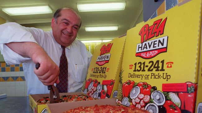 Pizza Haven executive Evan Christou in January 2000.