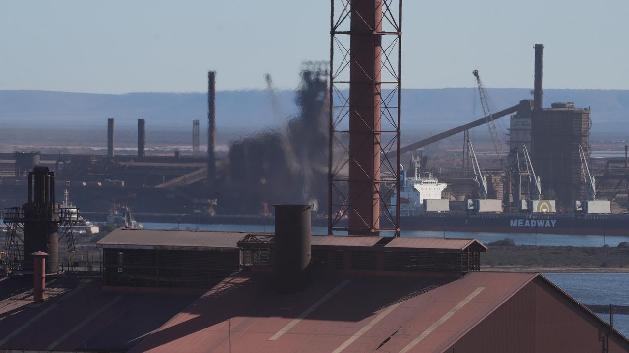 Sanjeev Gupta’s Whyalla steelworks in South Australia was seized by the South Australian government amid overdue debts. Picture: Dean Martin