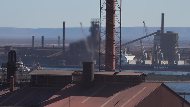 Sanjeev Gupta’s Whyalla steelworks in South Australia was seized by the South Australian government amid overdue debts. Picture: Dean Martin