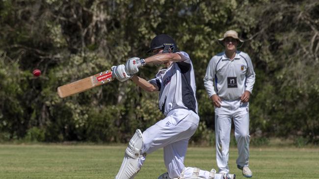 Harry Meiklejohn bats for Souths. University vs Souths, Harding-Madsen Shield cricket. Saturday. 28th Nov 2020