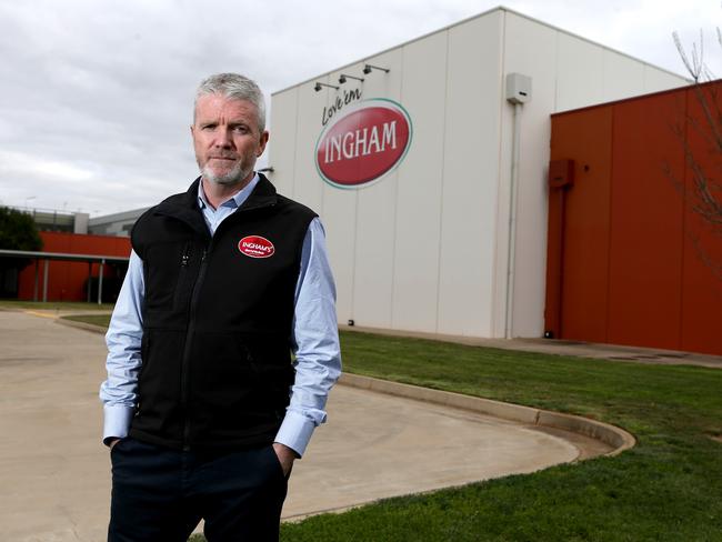 Inghams CEO Mick McMahon at the Edinburgh plant in Adelaide. The poultry farm off Appin Rd could become a housing estate accommodating 3000 houses. Picture: Kelly Barnes