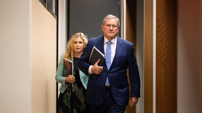 ASIC Chair Joe Longo and Commissioner Simone Constant at the launch of the Superannuation Death Benefit report. Picture: Paul Jeffers