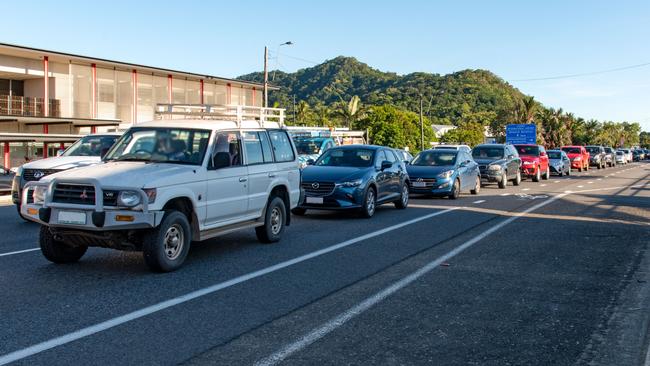 Inbound congestion on the Captain Cook Highway (Sheridan Street) between Arthur Street and Rutherford Street. Picture: Supplied