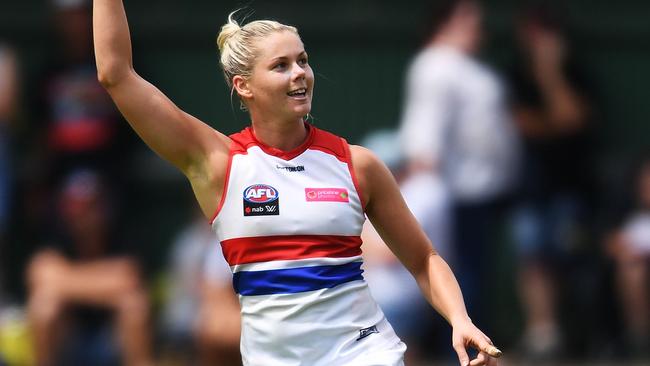 Katie Brennan was one of the Bulldogs’ best before suffering the injury late in the final term. Picture: Getty