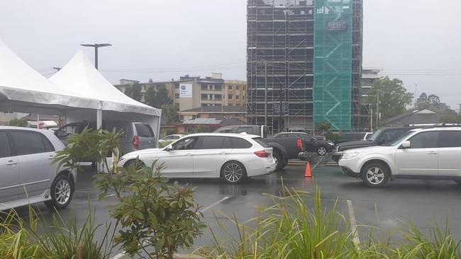 Queues at the QML Covid testing clinic at Tweed Heads. Pic: Facebook