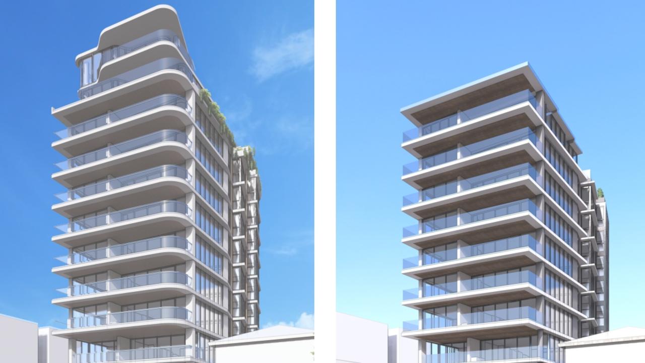 Changes in height proposed for a beachfront residential tower at Jefferson Lane in Palm Beach on the Gold Coast.