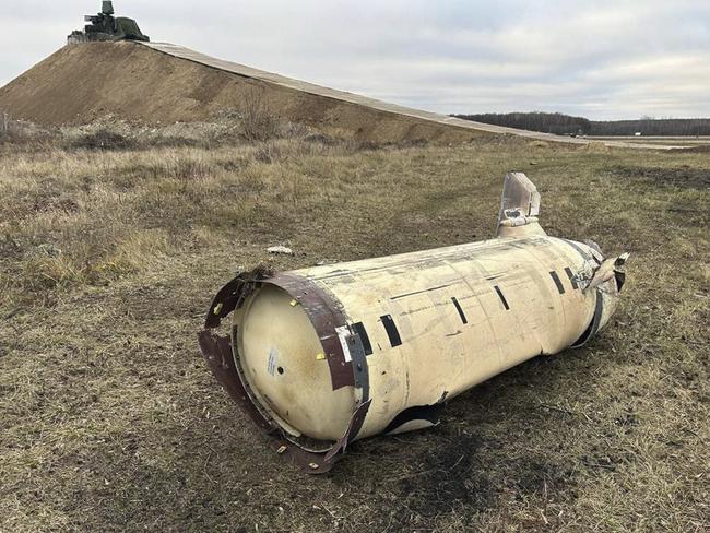 Debris from ATACMS missile found at near Kursk airport in Russia. Picture: Russian Defence Ministry via AP