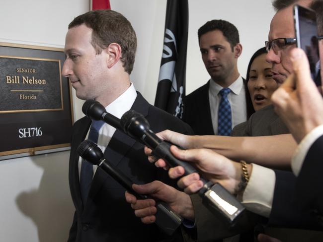 He will testify before a joint hearing of the Commerce and Judiciary Committees about the use of Facebook data to target voters in the 2016 election. Picture: AFP