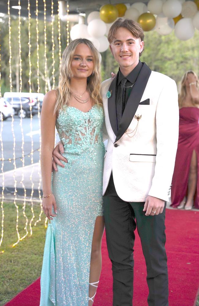 Kalicia and Shade at the Coolum State High School formal 2023. Pictures: contributed