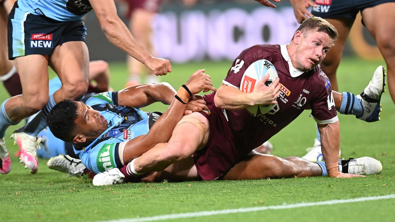 Harry Grant was sensational in his State of Origin debut. (Photo by Bradley Kanaris/Getty Images)