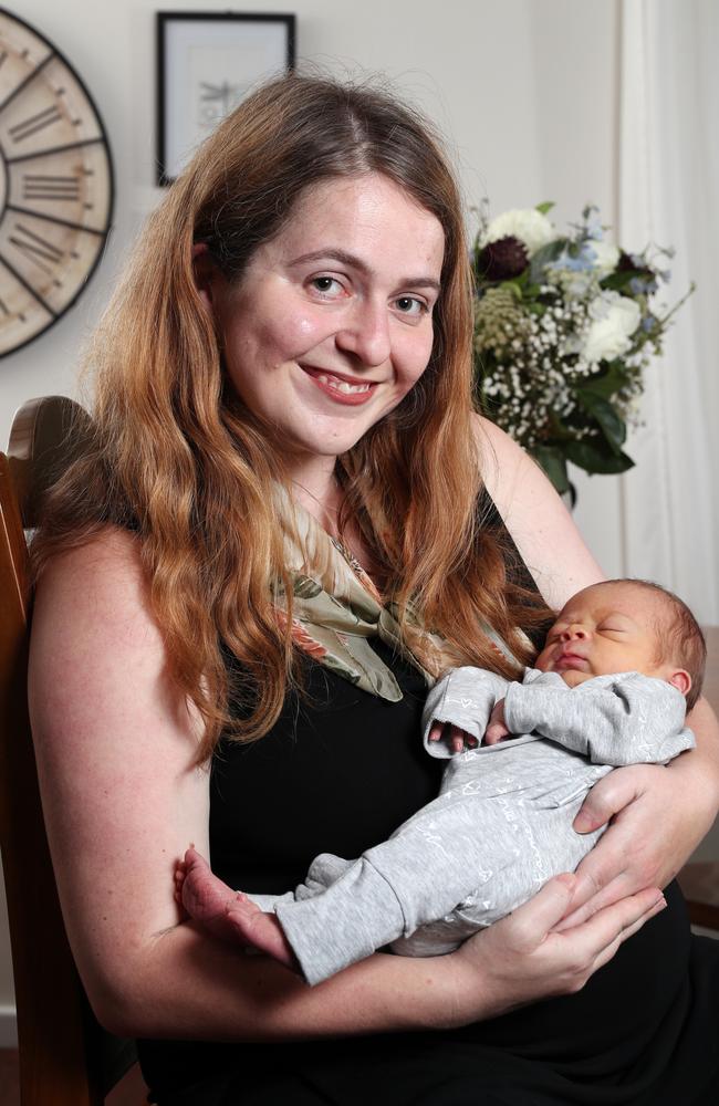 Jordanna Moroney, age 34, from Leumeah had a baby boy, Sebastian on December 30. Jordanna discovered she had gestational diabetes when she was 15 weeks pregnant and took part in a special program to control her diabetes. Picture: Jonathan Ng