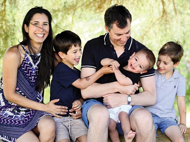 Michael Keenan and family. Picture: Richard Hatherly