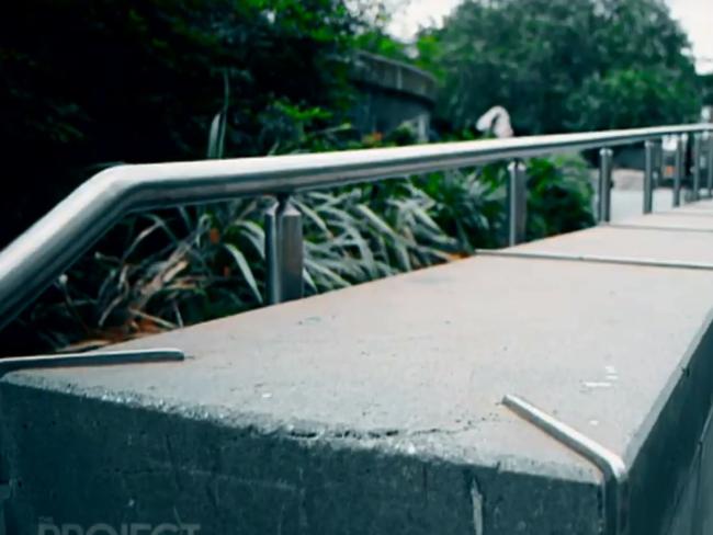 Examples of hostile architecture designed to prevent homeless people sleeping from The Project