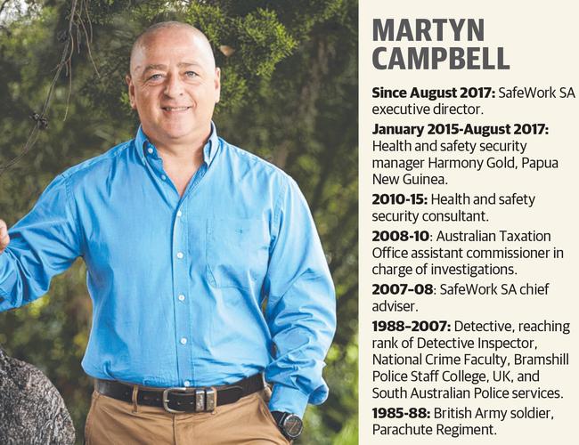 Safework SA boss Martyn Campbell.